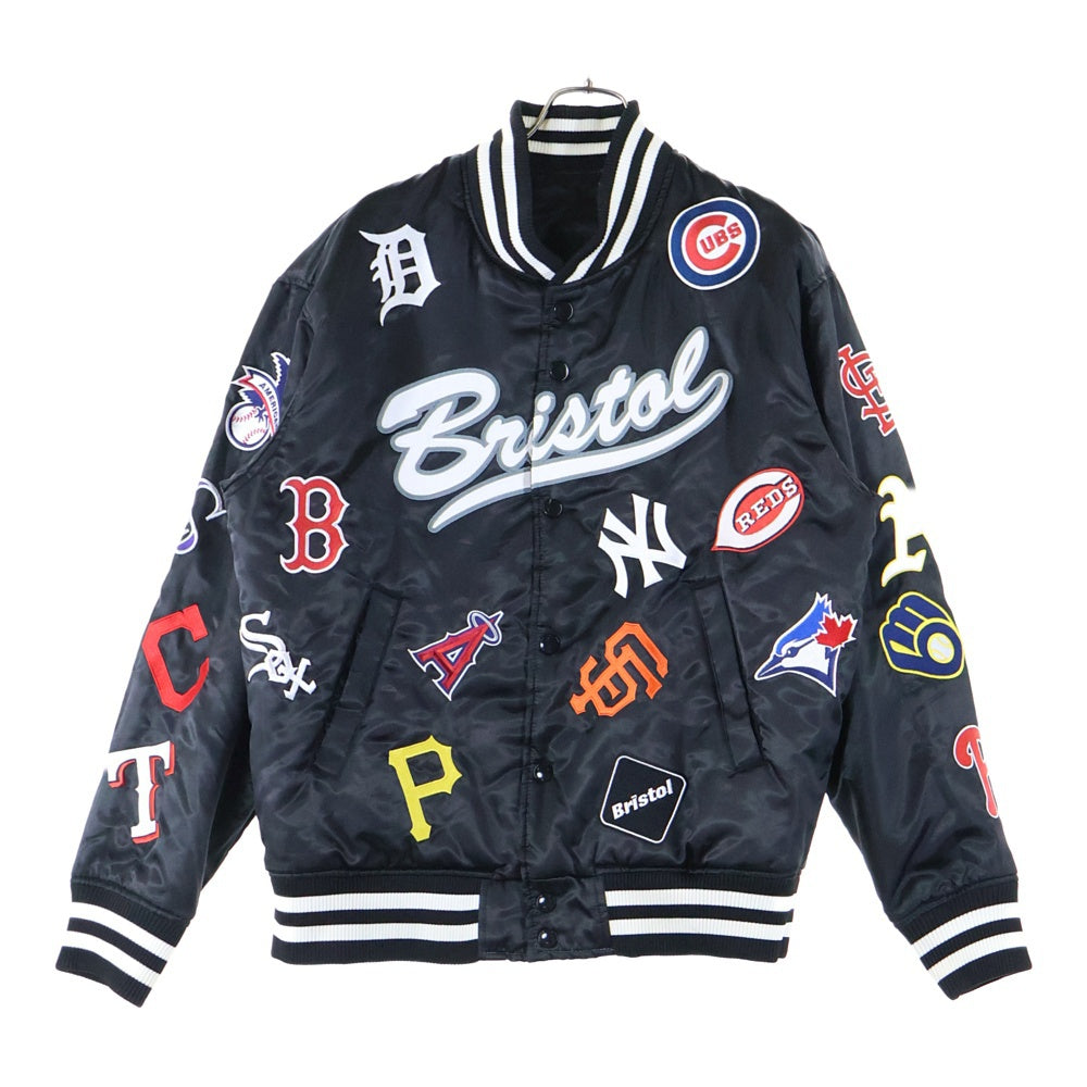 F.C.R.B.(エフシーアールビー) ×FANATICS MLB TOUR ALLTEAM REVERSIBLE メジャーリーグチームスタジャン ワッペン リバーシブル ブラック MM23-SF-1F12