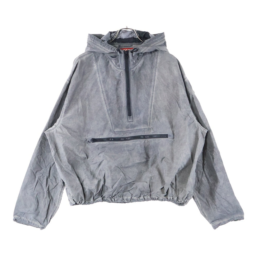 DIESEL(ディーゼル) 25SS J-Noode-A Packable hooded anorak jacket ナイロン ハーフジップ アノラックジャケット グレー A16207