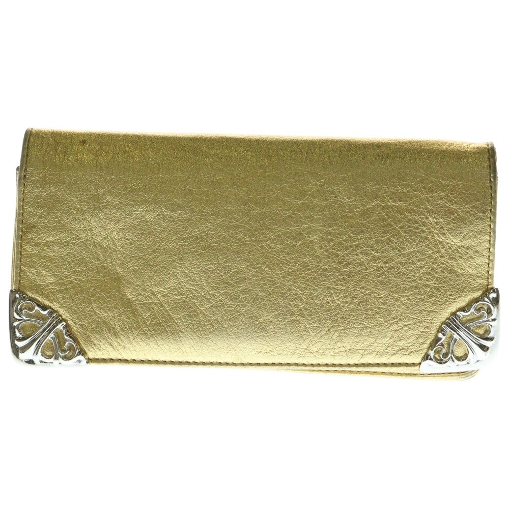 CHROME HEARTS(クロムハーツ) LNG SNGL FLD TIPS シングルフォールド レザーウォレット 財布 ゴールド