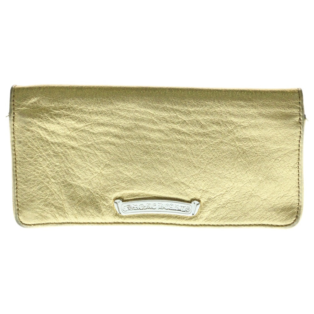 CHROME HEARTS(クロムハーツ) LNG SNGL FLD TIPS シングルフォールド レザーウォレット 財布 ゴールド