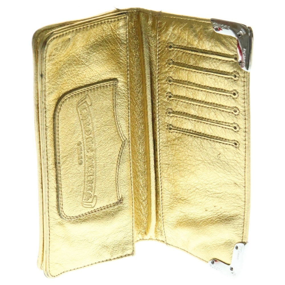CHROME HEARTS(クロムハーツ) LNG SNGL FLD TIPS シングルフォールド レザーウォレット 財布 ゴールド