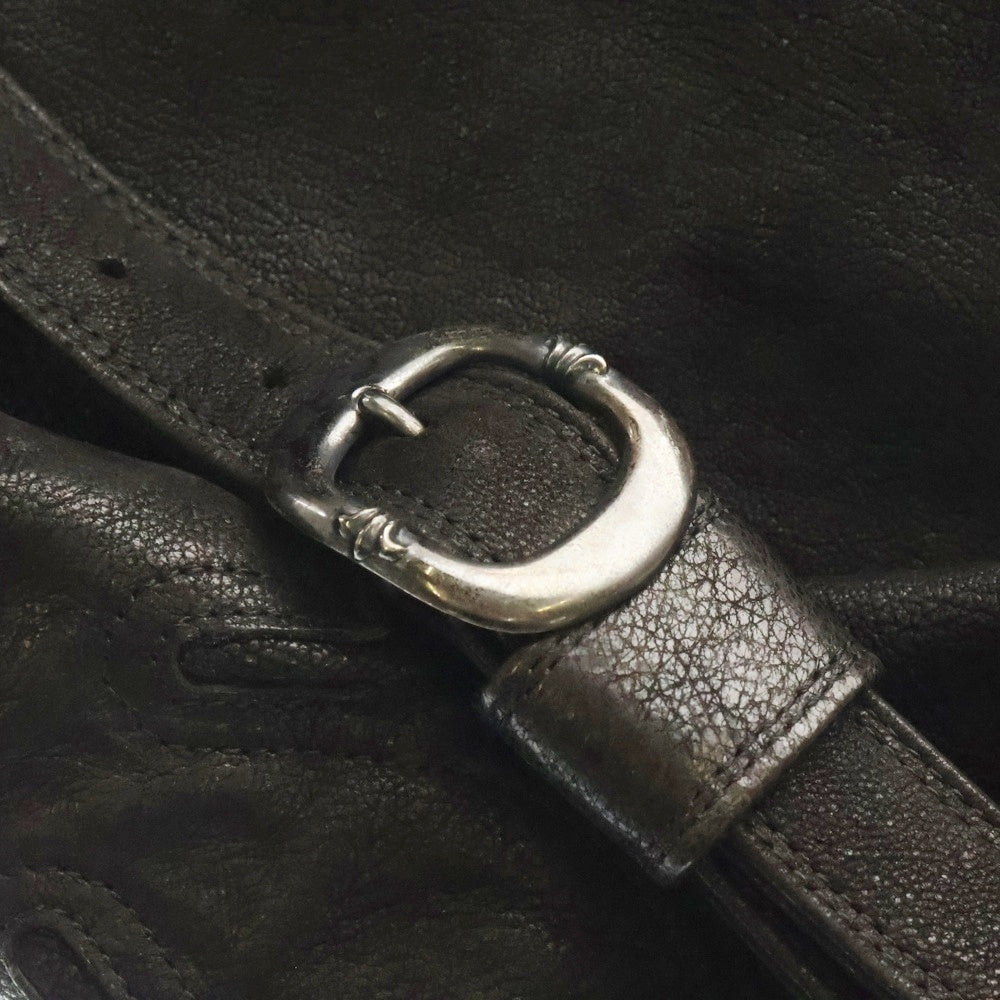 CHROME HEARTS(クロムハーツ) LELO レロ フレアニー ガンスリンガーバックル レザーショルダーバッグ ブラック