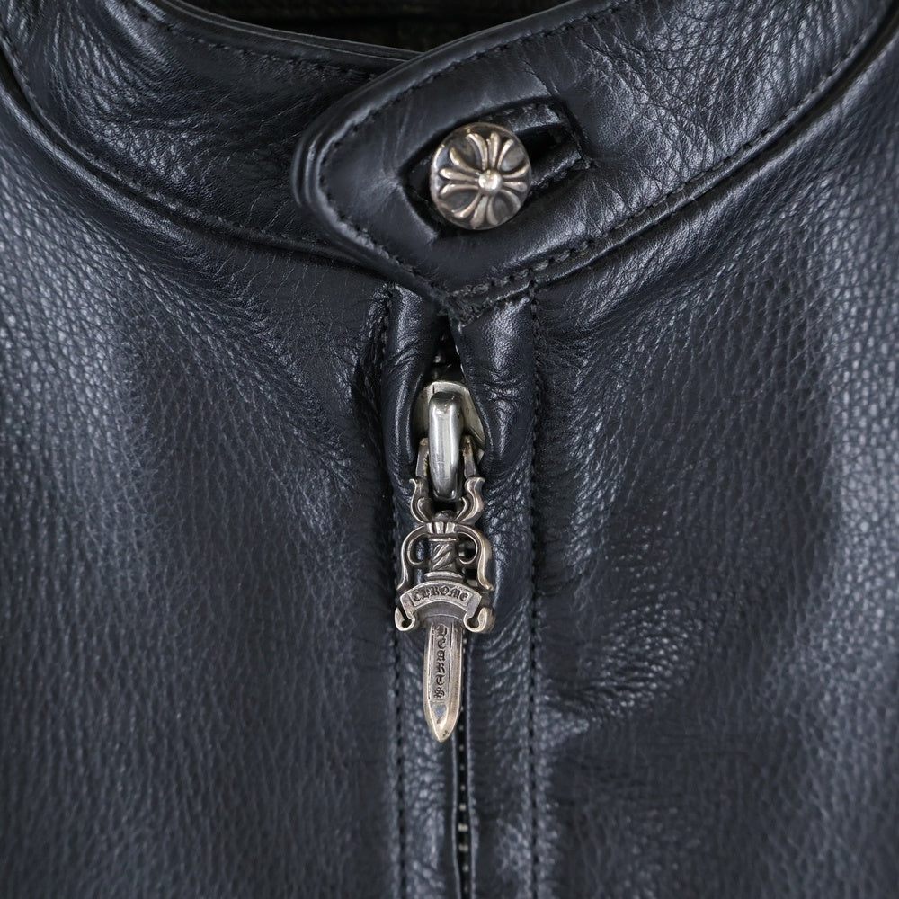 CHROME HEARTS(クロムハーツ) RACING2 レーシング2 ダガージップシングルライダースレザージャケット