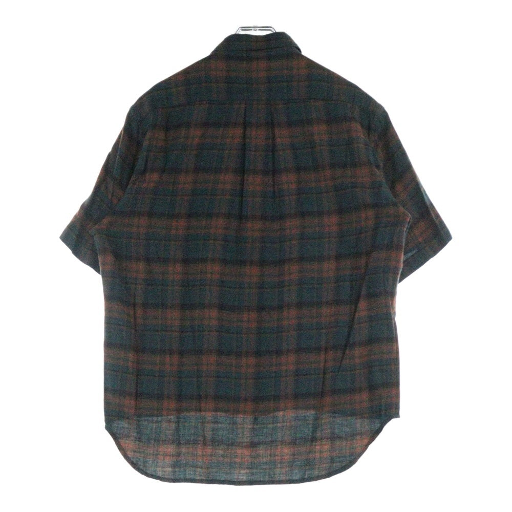 CHROME HEARTS(クロムハーツ) HEYWOOD SS ヘイウッドショートスリーブ 半袖チェックシャツ JVPタグ レッド調