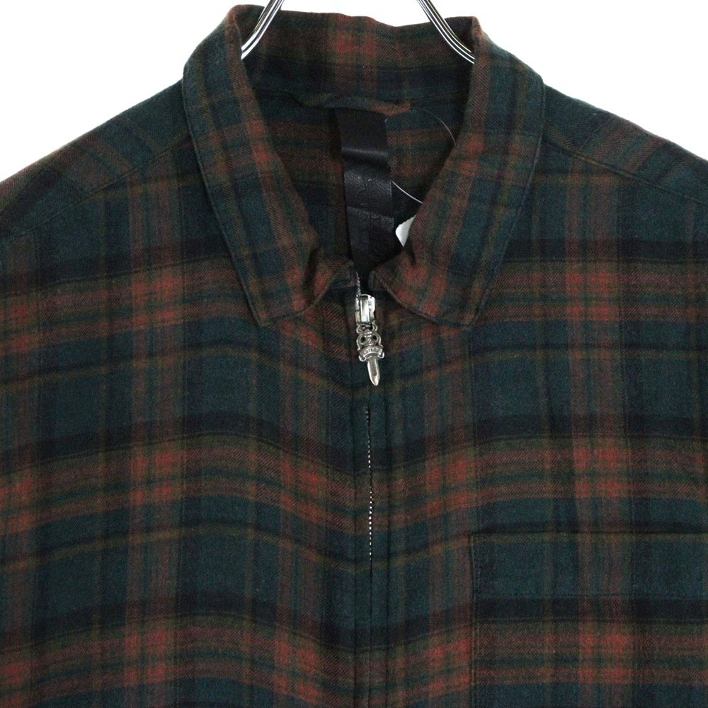 CHROME HEARTS(クロムハーツ) HEYWOOD SS ヘイウッドショートスリーブ 半袖チェックシャツ JVPタグ レッド調