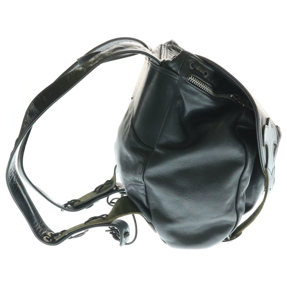 CHROME HEARTS(クロムハーツ) BACKPACK-L ラージバックパック ガンスリンガーストラップレザーバックパックリュック ブラック