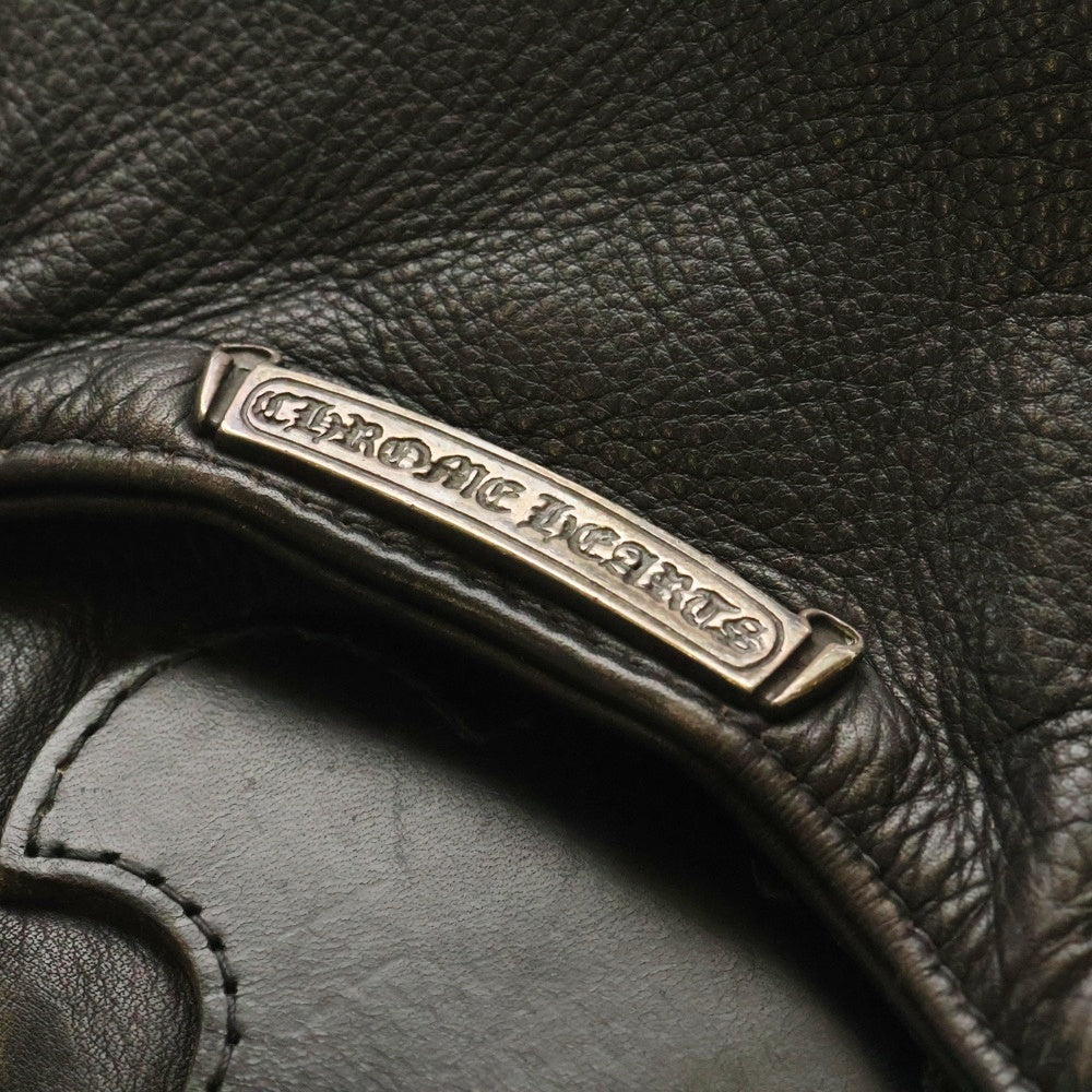 CHROME HEARTS(クロムハーツ) BACKPACK-L ラージバックパック ガンスリンガーストラップレザーバックパックリュック ブラック