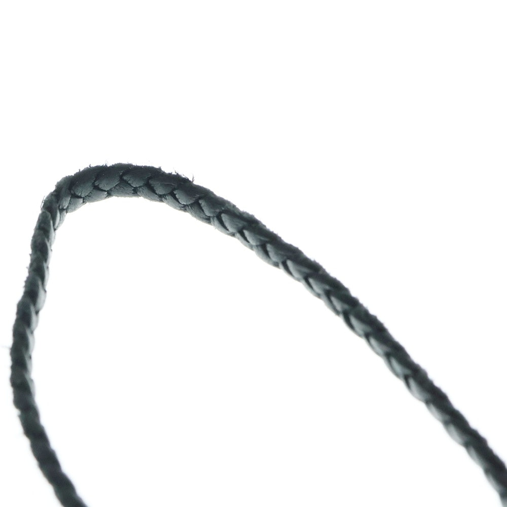 CHROME HEARTS(クロムハーツ) LEATHER BRAID SCROLL ネックレス レザーブレイドネックレス ブラック/シルバー BCA377