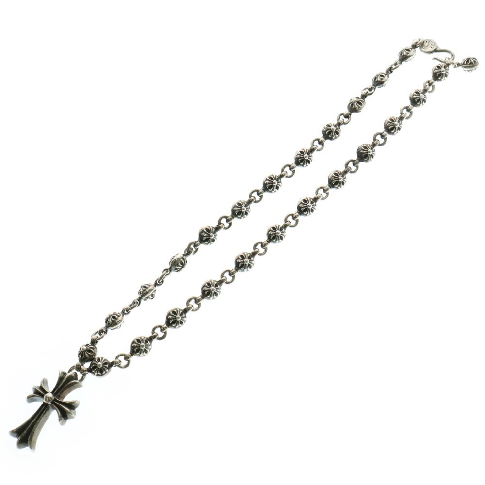 CHROME HEARTS(クロムハーツ) #1 CRSBL CHN SML CH SCRS クロスボールチェーンスモールCHクロス ネックレス シルバー