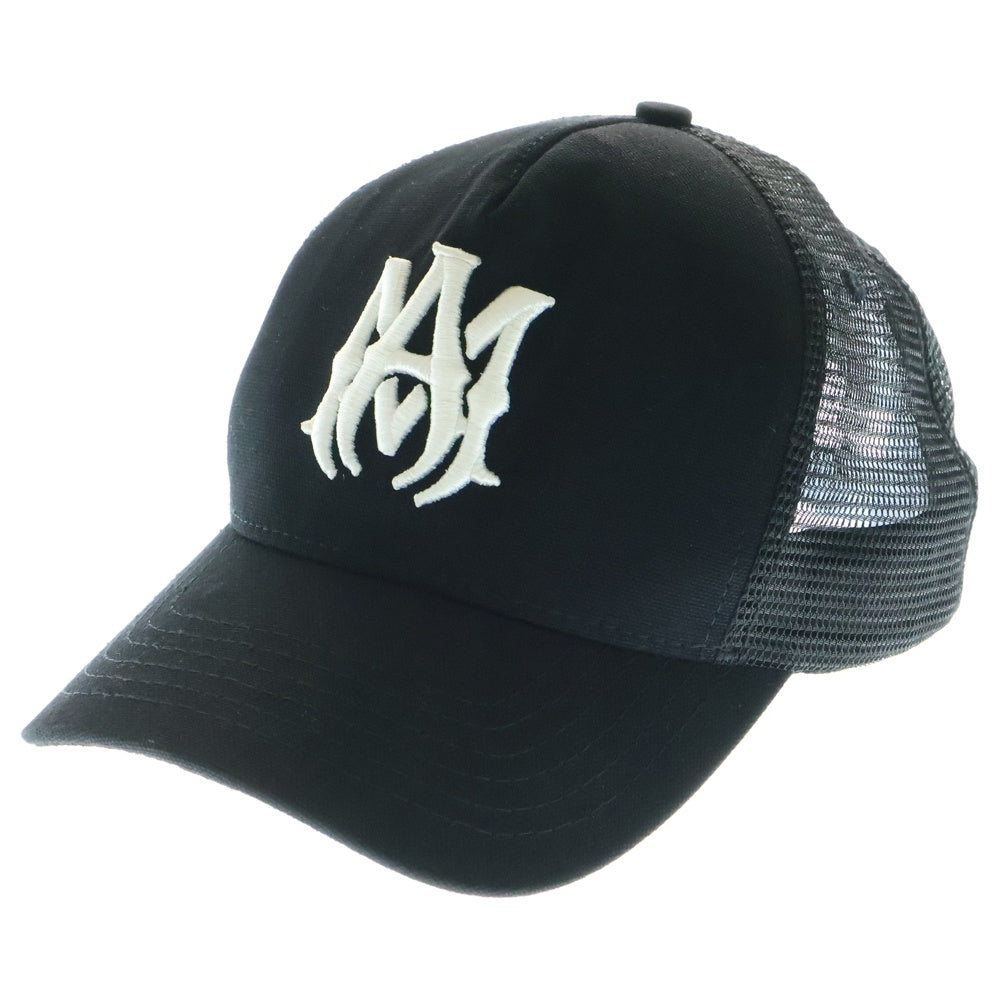 AMIRI(アミリ) MA LOGO TRUCKER ロゴ刺繍 トラッカー メッシュキャップ ブラック XMAH009