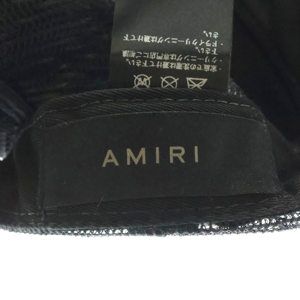 AMIRI(アミリ) MA LOGO TRUCKER ロゴ刺繍 トラッカー メッシュキャップ ブラック XMAH009