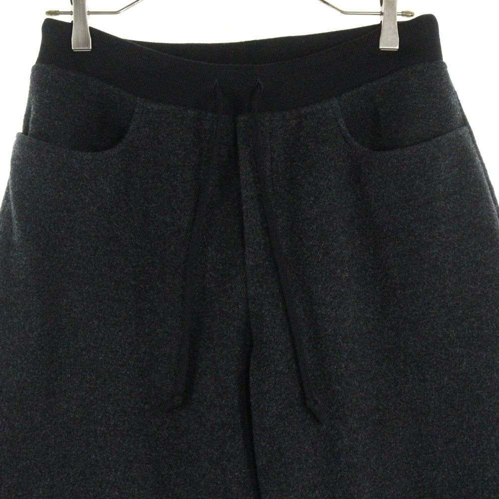 BATONER(バトナ―) W-FACE FLUFFY PANTS Black Wフェイス 圧縮ウールパンツ ブラック BN-21FM-040