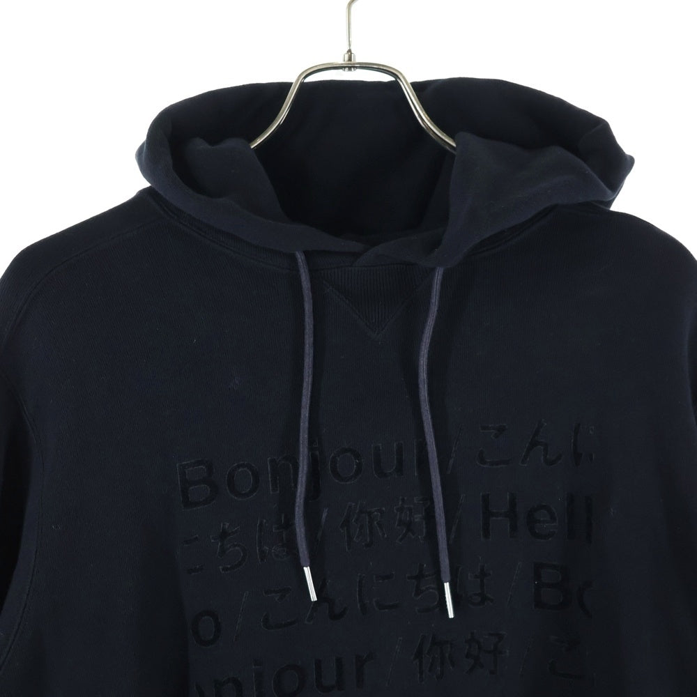 Sacai(サカイ) 23SS Hello sacai フロントプリント プルオーバーパーカー ブラック 23-0541S