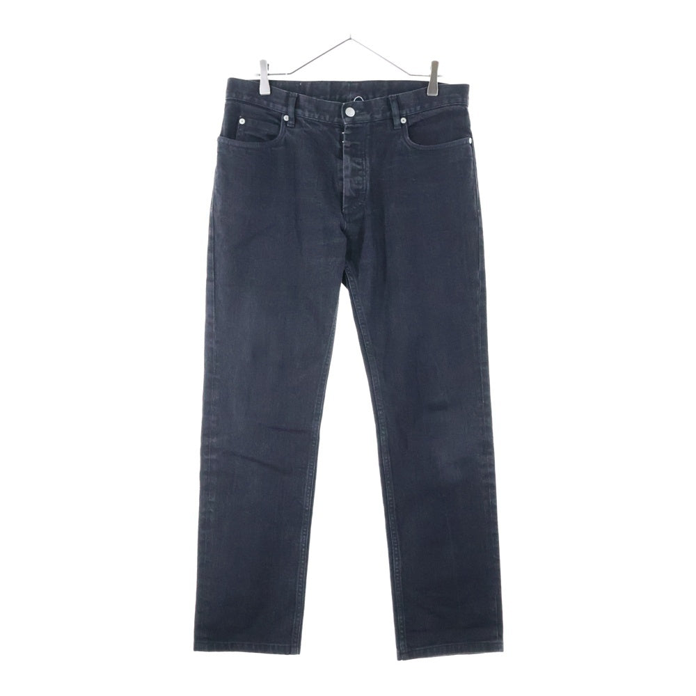 Maison Margiela 14(メゾンマルジェラ) SLIM JEAN スリムジーン ブラックデニムパンツ ストレート レザーパッチ S50LA0129