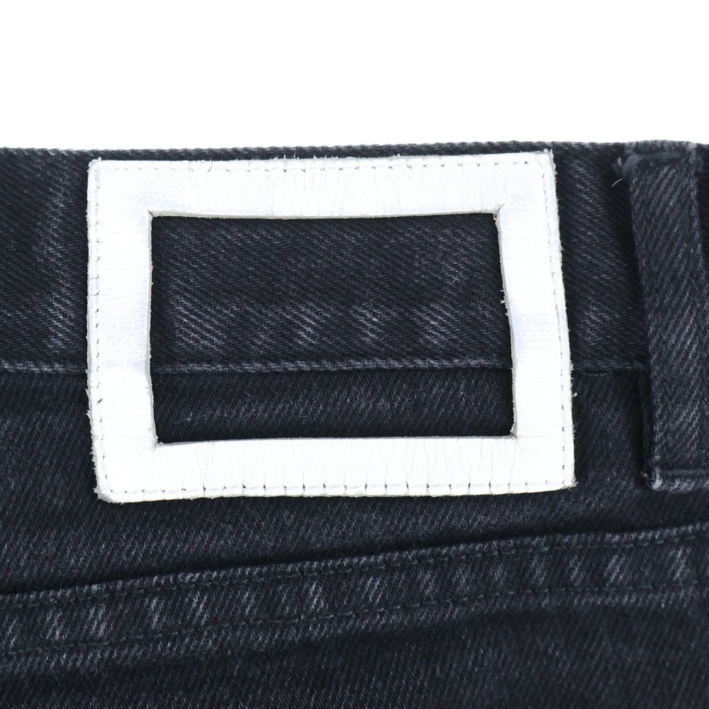 Maison Margiela 14(メゾンマルジェラ) SLIM JEAN スリムジーン ブラックデニムパンツ ストレート レザーパッチ S50LA0129