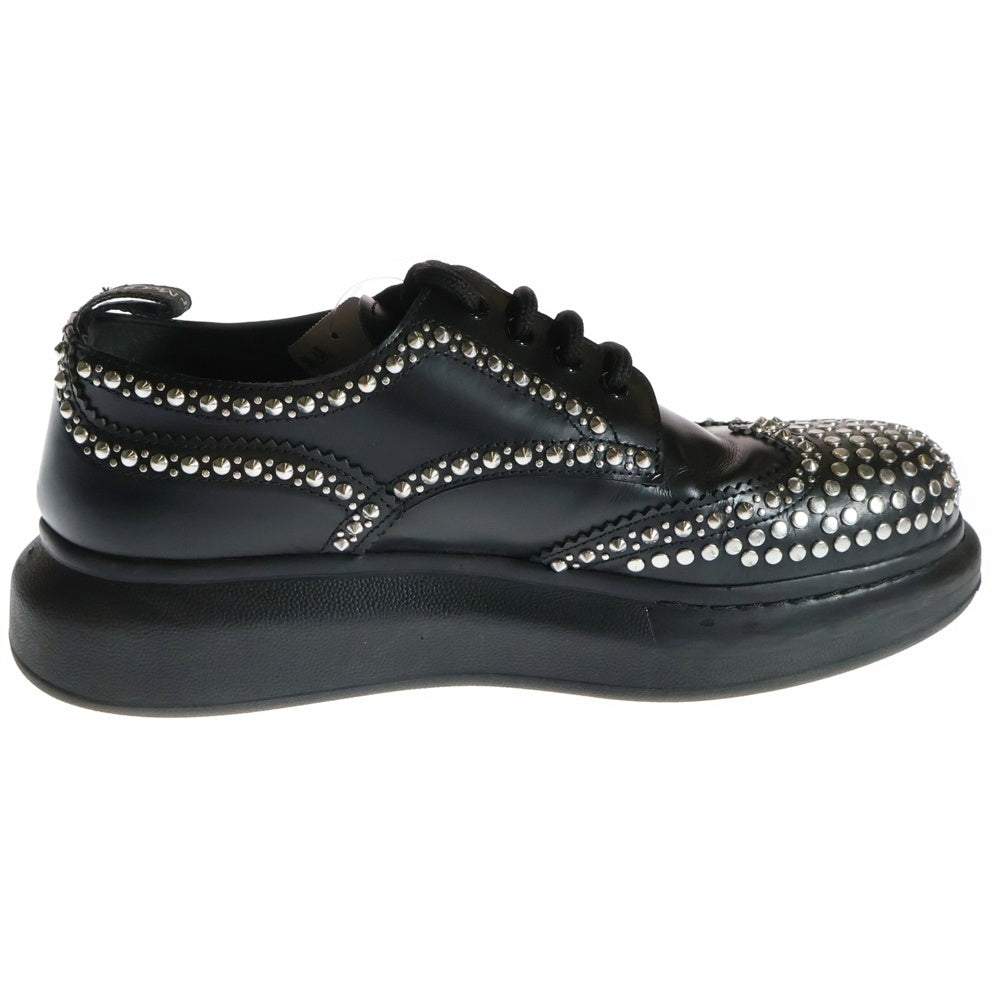 Alexander McQueen(アレキサンダーマックイーン) Hybrid Lace Up レザードレスシューズ スタッズ ブラック/シルバー610809