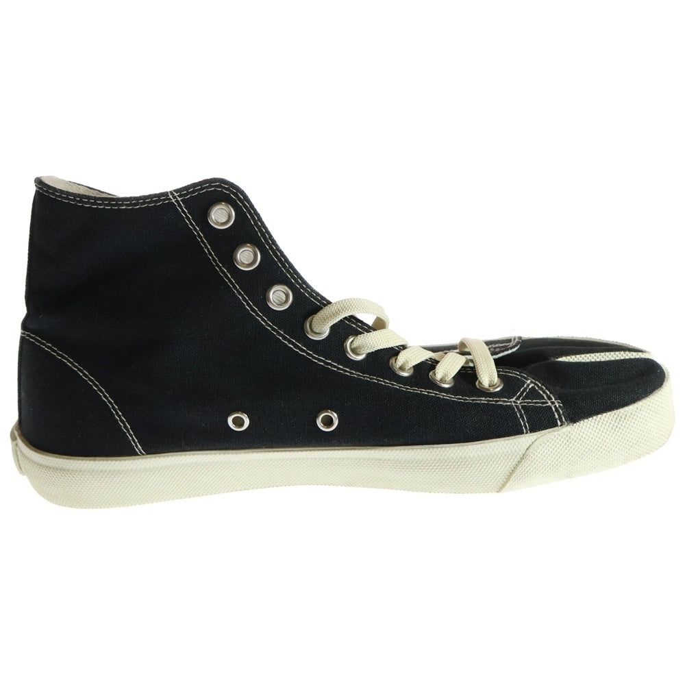 Maison Margiela 22(メゾンマルジェラ) LOGO TABI CANVAS ロゴ タビ キャンバス ハイカットスニーカー ブラック