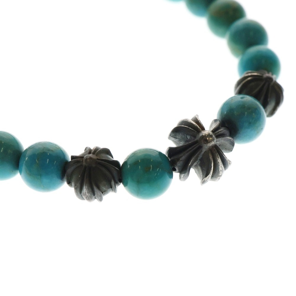 CHROME HEARTS(クロムハーツ) 8mm BEAD ビーズ ブレスレット シルバー/ブルー