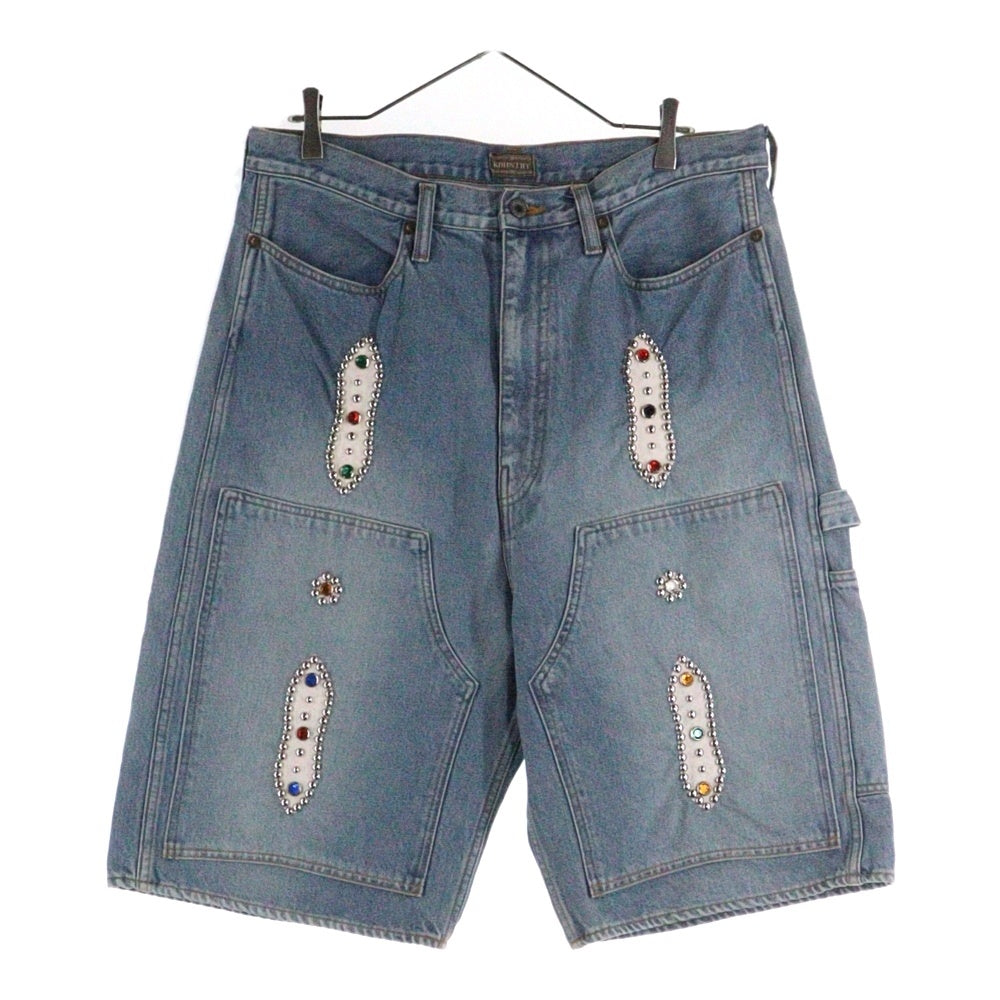 KAPITAL(キャピタル) 24SS 14oz DENIM SHORTS STUDS REMAKE スタッズ付き リメイクデニムショーツ インディゴ EK-1626SP