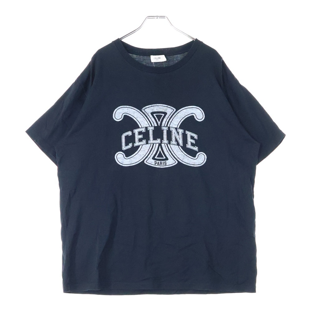 CELINE(セリーヌ) ルーズ半袖Tシャツ コットンジャージー カットソー ブラック RX0B0O671Q 38AW