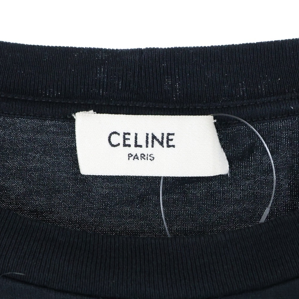 CELINE(セリーヌ) ルーズ半袖Tシャツ コットンジャージー カットソー ブラック RX0B0O671Q 38AW
