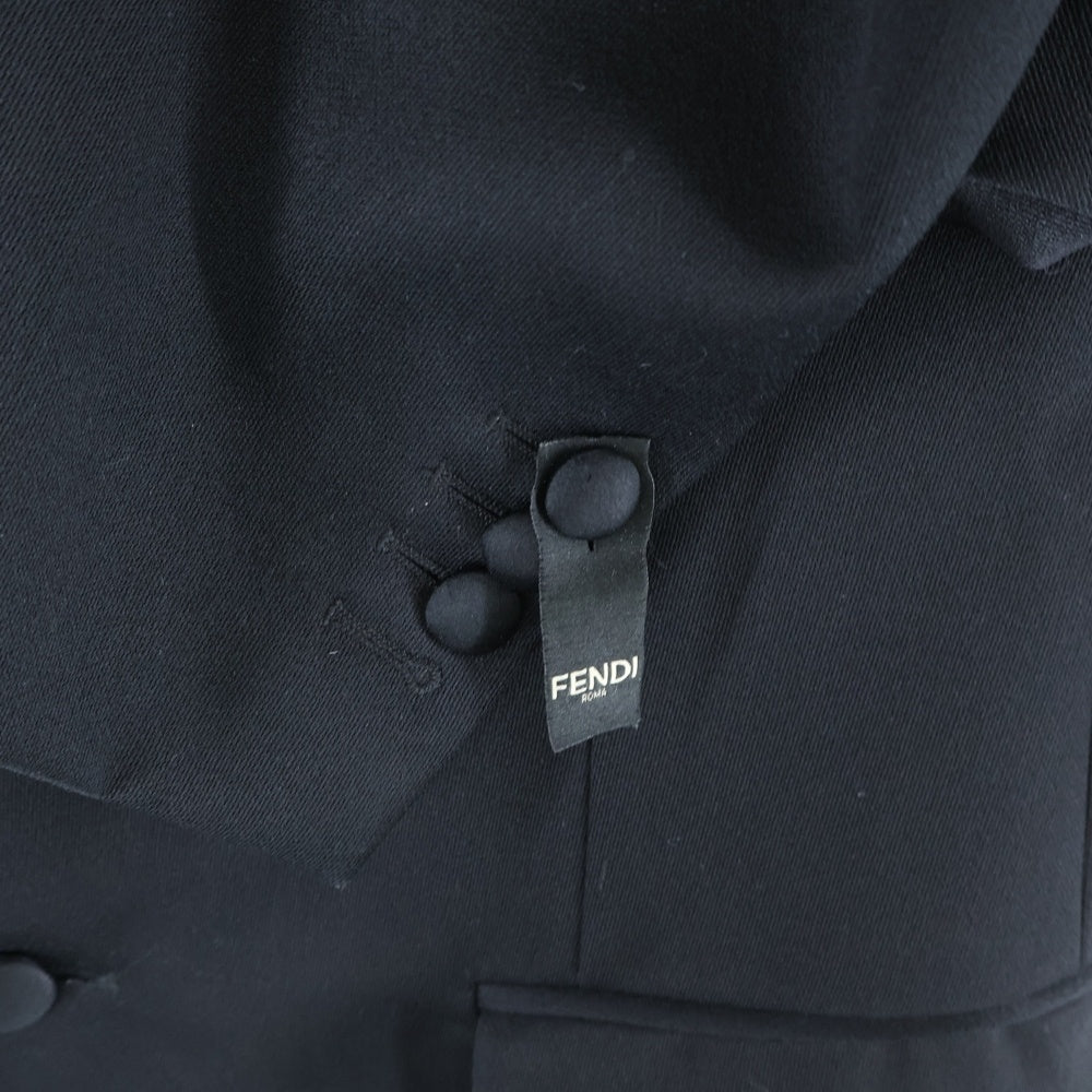 FENDI(フェンディ) バックラインストーンロゴ 2Bジャケット ブラック FD0889 A51G