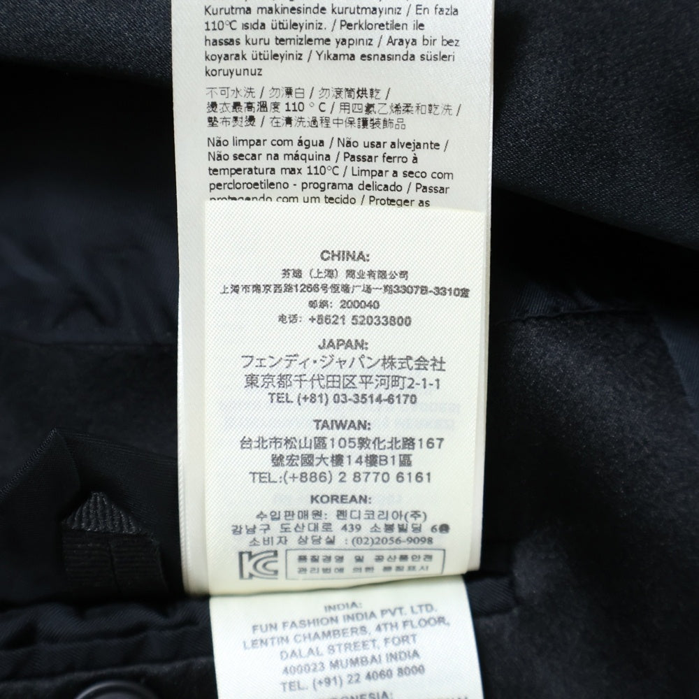 FENDI(フェンディ) バックラインストーンロゴ 2Bジャケット ブラック FD0889 A51G