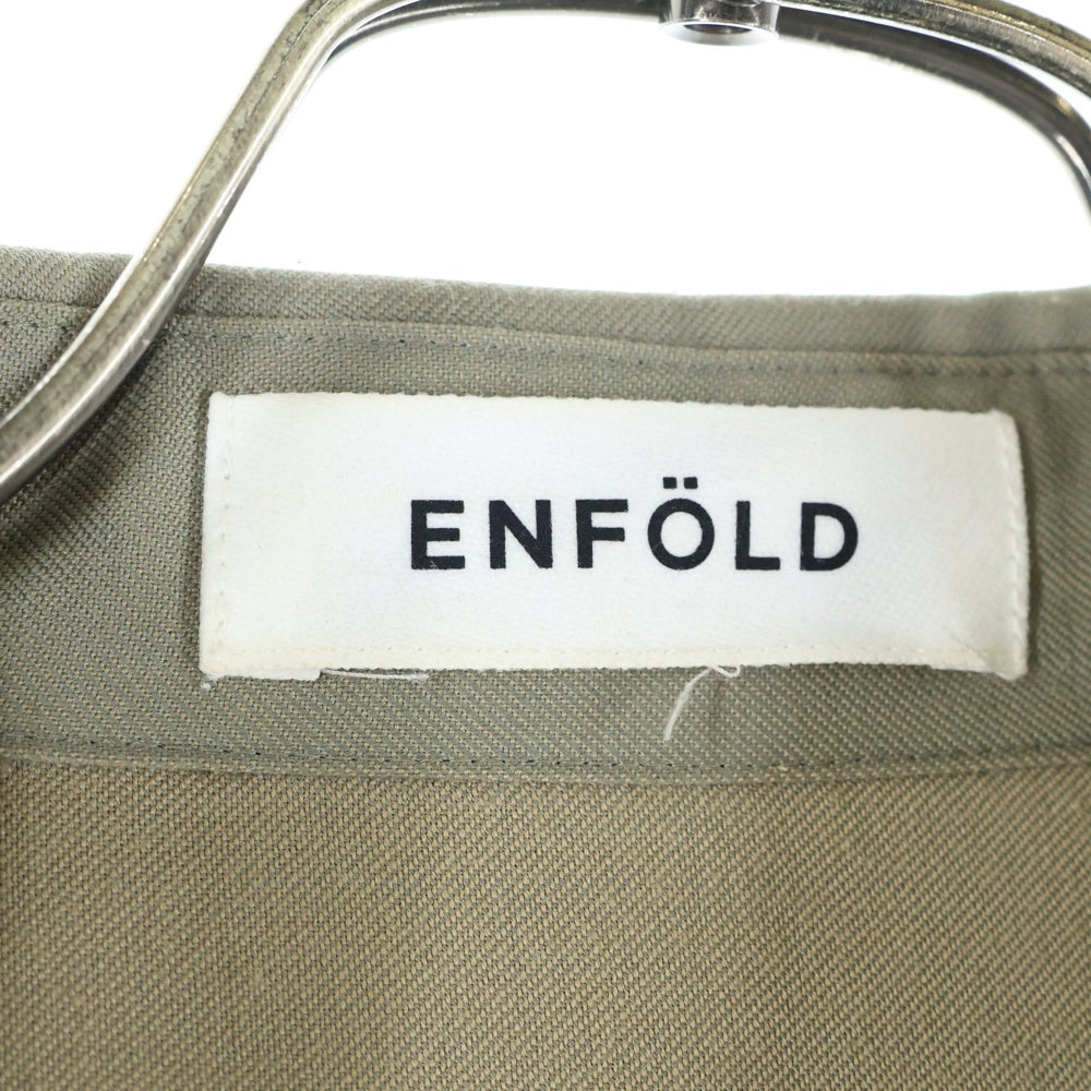 ENFOLD(エンフォルド) ギャバンレイヤード トレンチコート グリーン レディース 300DS330-0350