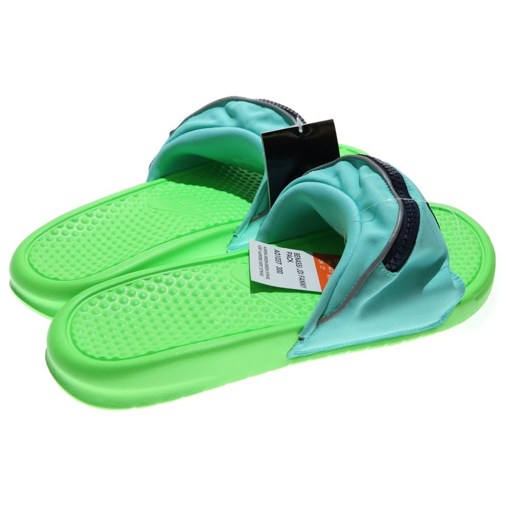 NIKE(ナイキ) BENASSI JDI FANNY PACK AO1037-300 ベナッシ ファニーパック サンダル シューズ ブルー/グリーン US9/27cm