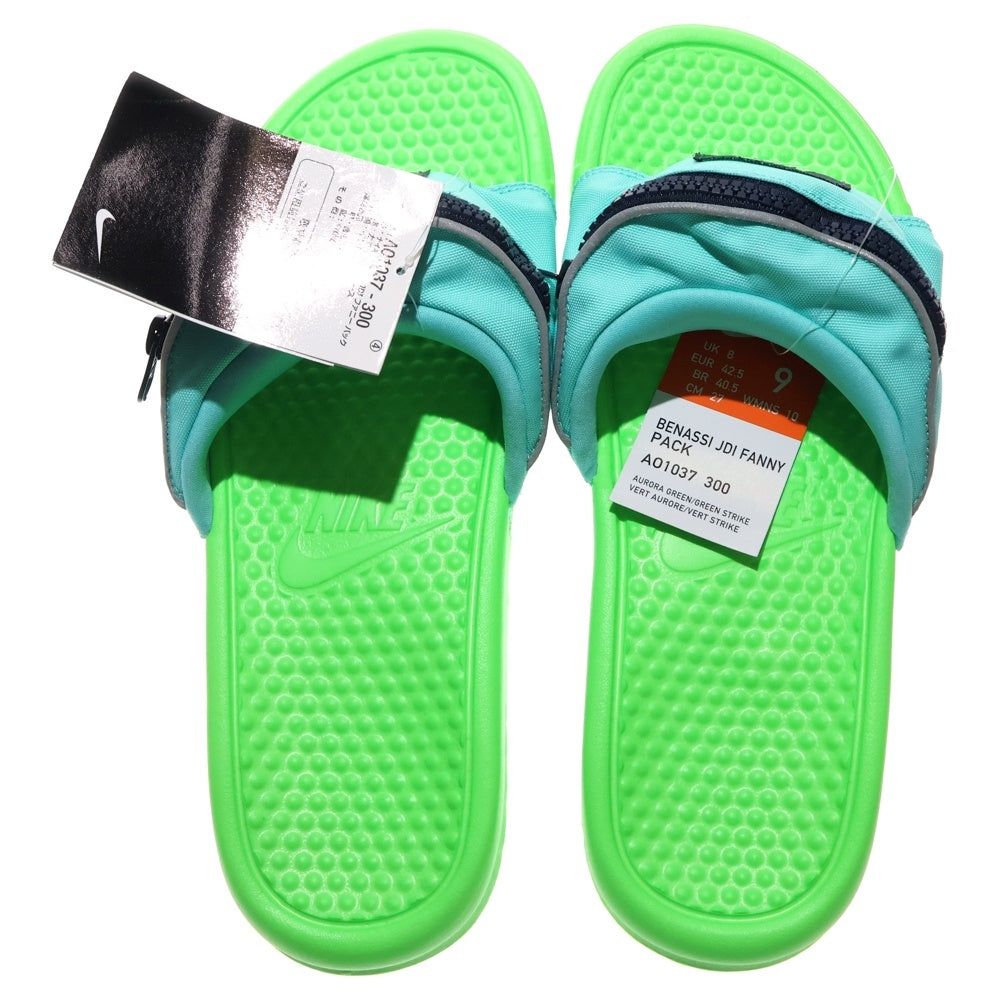 NIKE(ナイキ) BENASSI JDI FANNY PACK AO1037-300 ベナッシ ファニーパック サンダル シューズ ブルー/グリーン US9/27cm