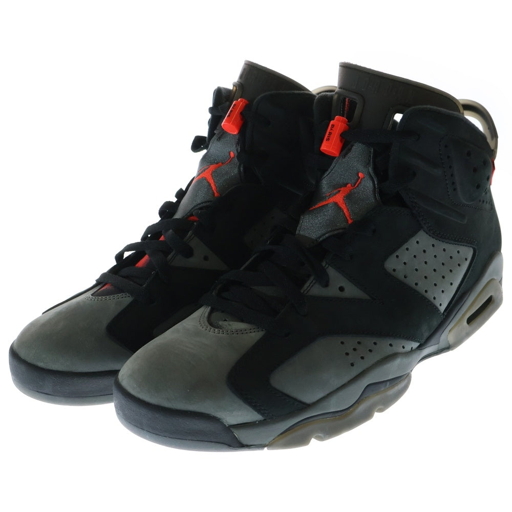 NIKE(ナイキ) ×PARIS SAINT GERMAIN AIR JORDAN 6 RETRO INFRARED CK1229-001 パリサンジェルマン エアジョーダン6 ハイカットスニーカー ブラック/グレー US12/30cm