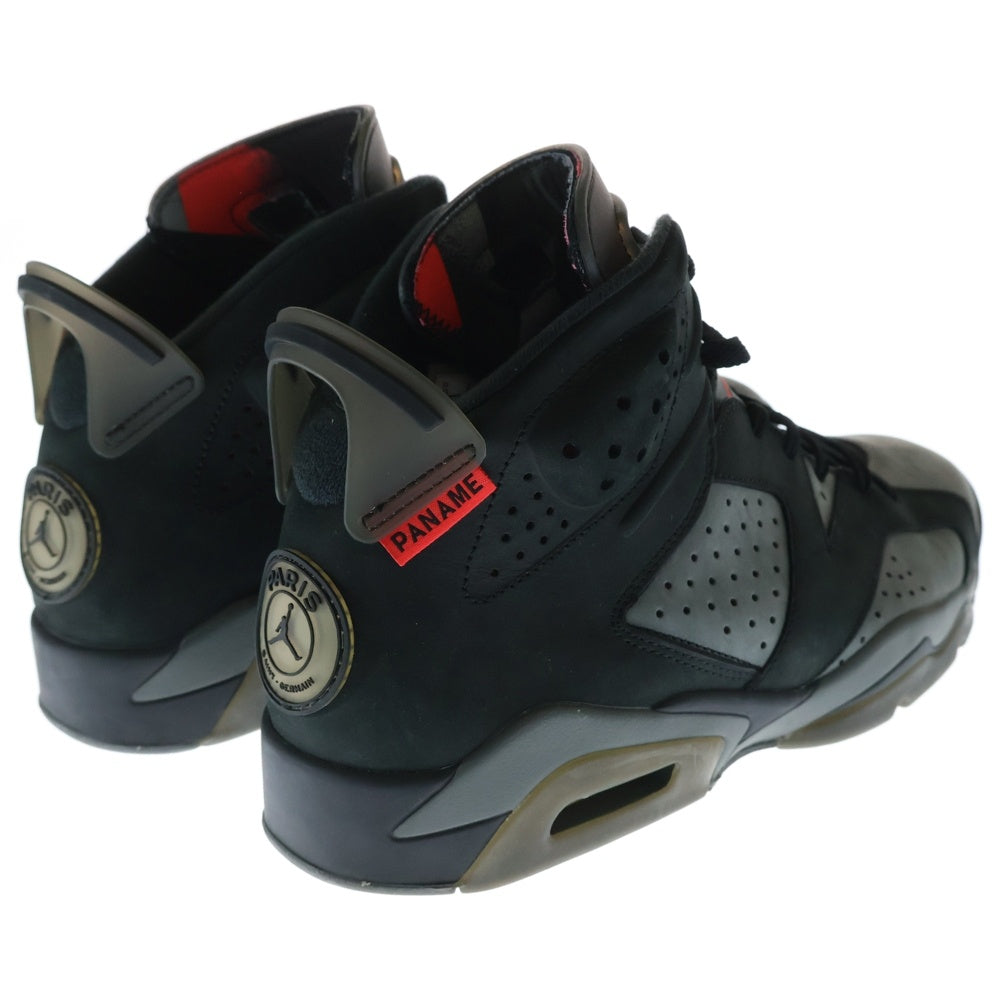 NIKE(ナイキ) ×PARIS SAINT GERMAIN AIR JORDAN 6 RETRO INFRARED CK1229-001 パリサンジェルマン エアジョーダン6 ハイカットスニーカー ブラック/グレー US12/30cm