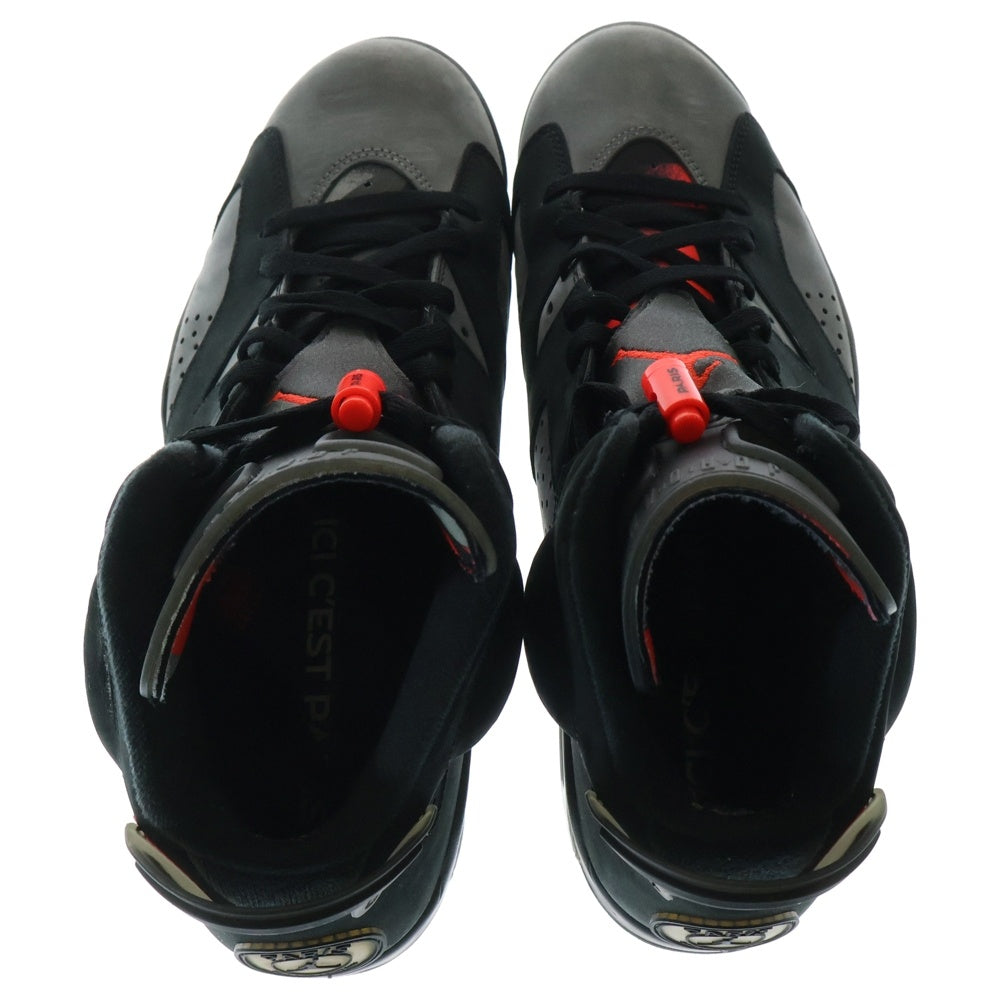 NIKE(ナイキ) ×PARIS SAINT GERMAIN AIR JORDAN 6 RETRO INFRARED CK1229-001 パリサンジェルマン エアジョーダン6 ハイカットスニーカー ブラック/グレー US12/30cm