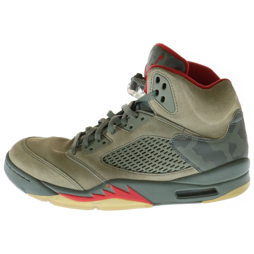 NIKE(ナイキ) AIR JORDAN 5 RETRO P51 CAMO 136027-051 エアジョーダン5 レトロ P51 カモ ハイカットスニーカー カーキ US12/30cm