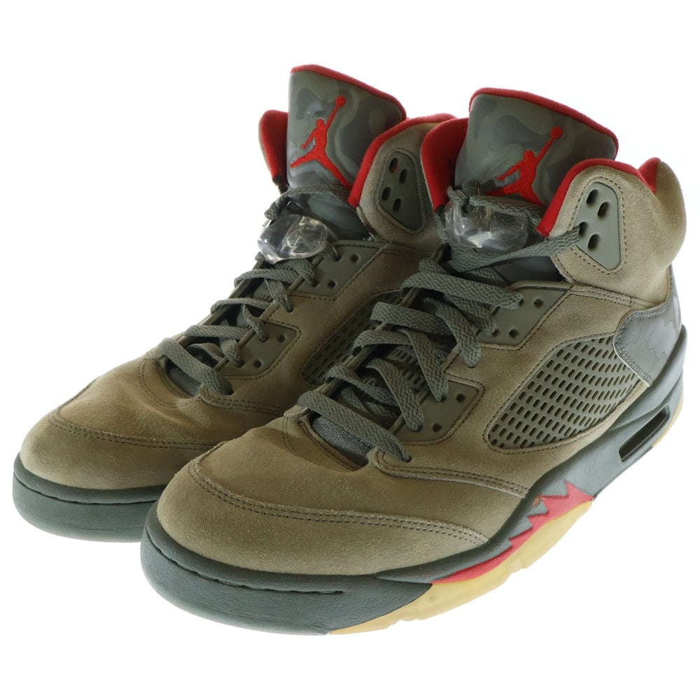 NIKE(ナイキ) AIR JORDAN 5 RETRO P51 CAMO 136027-051 エアジョーダン5 レトロ P51 カモ ハイカットスニーカー カーキ US12/30cm