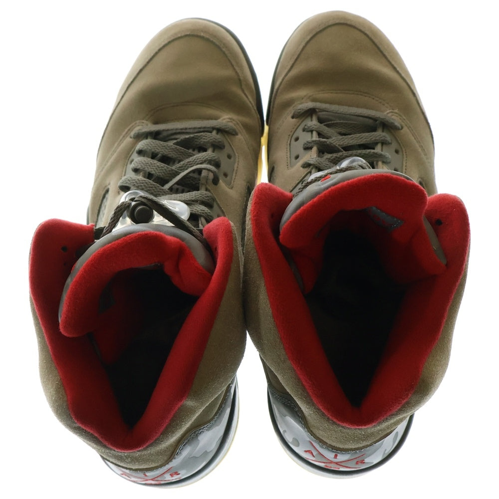NIKE(ナイキ) AIR JORDAN 5 RETRO P51 CAMO 136027-051 エアジョーダン5 レトロ P51 カモ ハイカットスニーカー カーキ US12/30cm