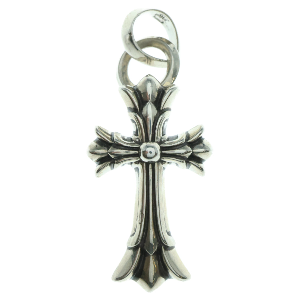 CHROME HEARTS(クロムハーツ) DBL CH CRS SML W BALE スモールダブルCHクロス wベイル ペンダント ネックレストップ シルバー