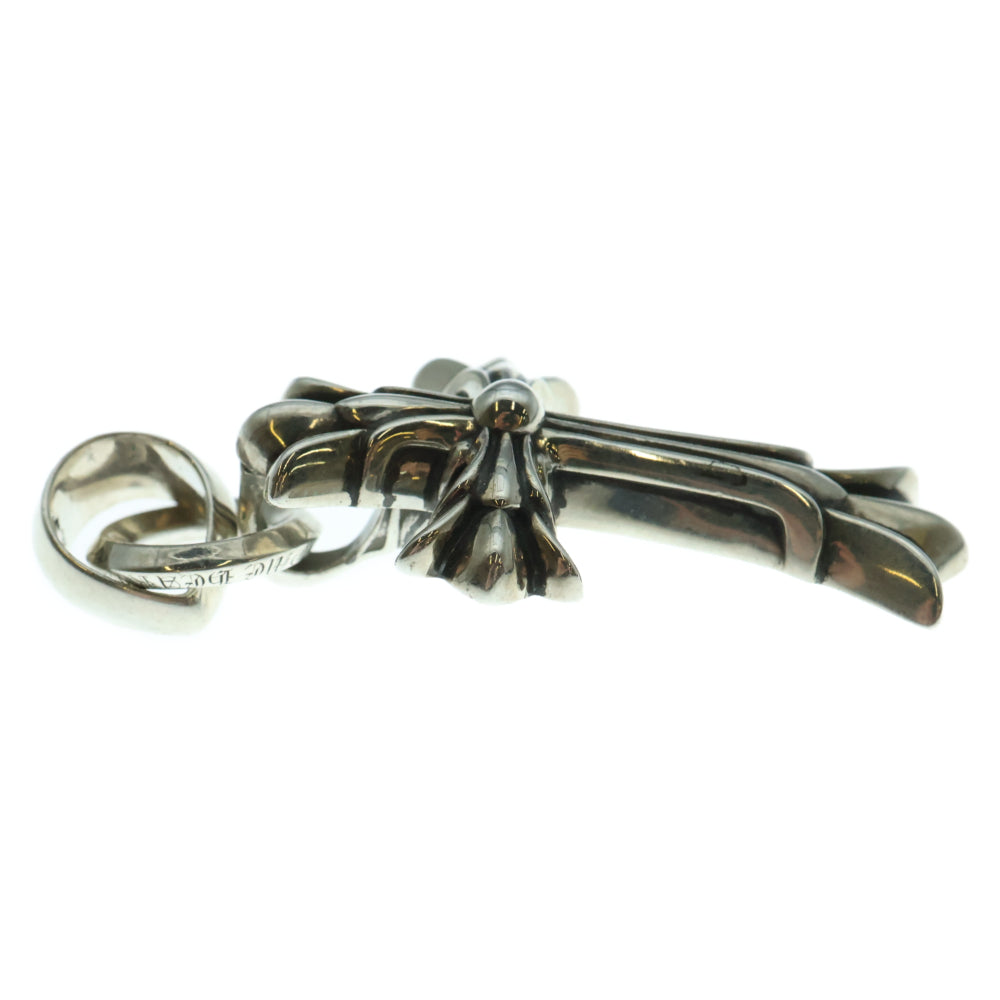 CHROME HEARTS(クロムハーツ) DBL CH CRS SML W BALE スモールダブルCHクロス wベイル ペンダント ネックレストップ シルバー