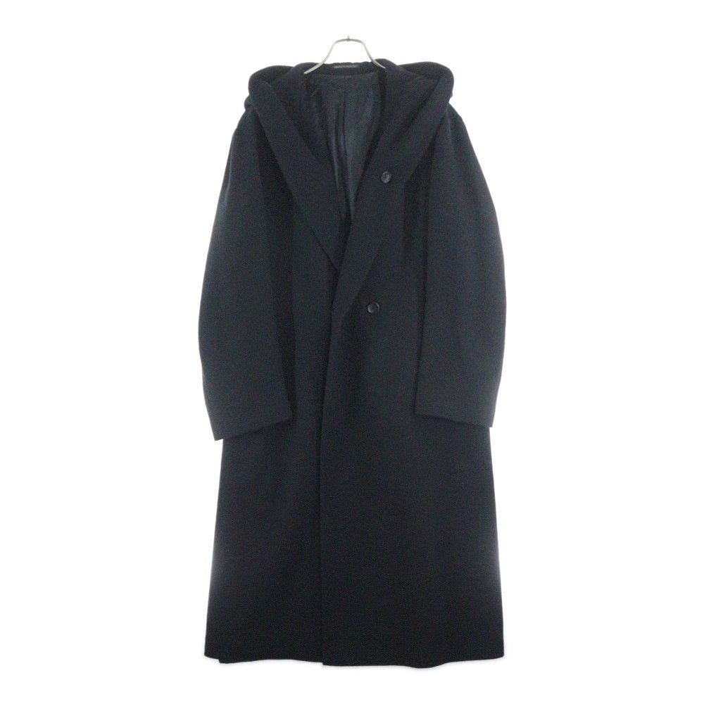 Yohji Yamamoto(ヨウジヤマモト) DOBBY TWEED THICK COAT ドビー ツイード シックコート ブラック HE-C37-525