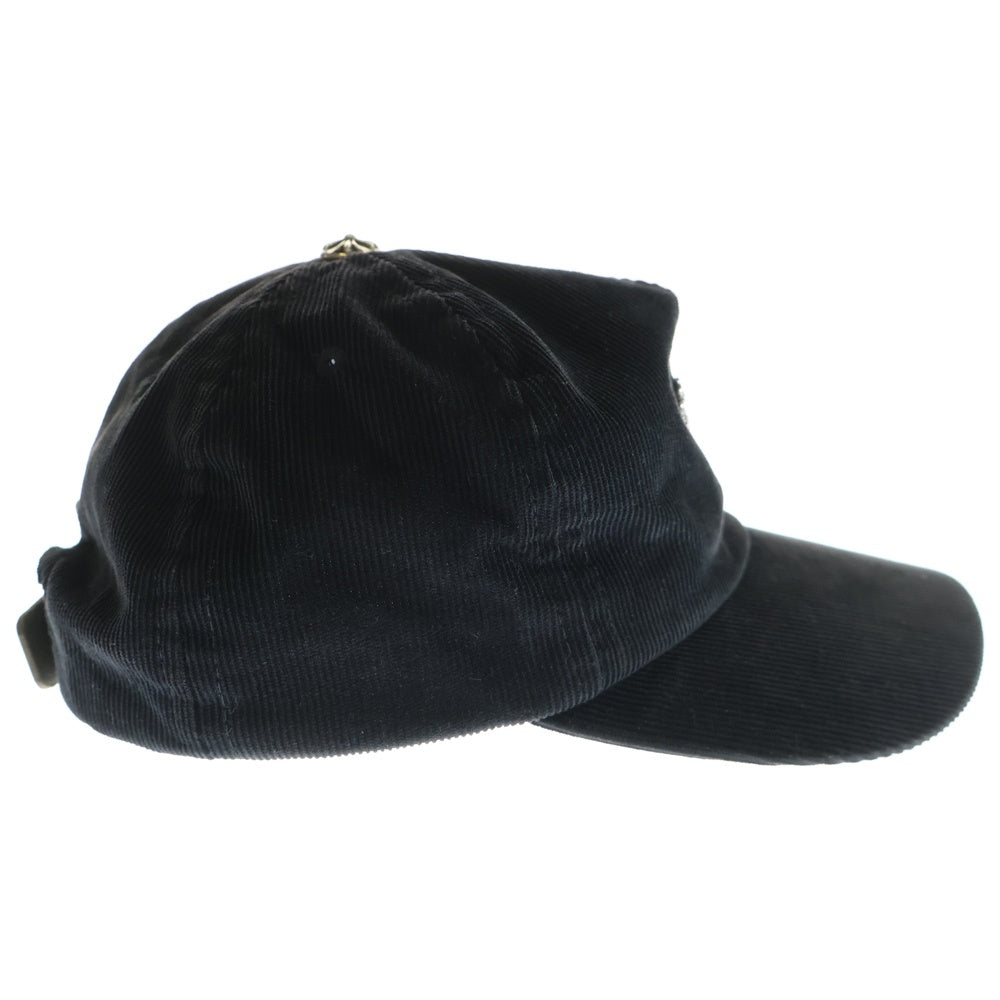 CHROME HEARTS(クロムハーツ) TRUCKER CAP SLOUCHY 5 DAGGER 5ダガー/スクロールラベル装飾 コーデュロイトラッカーキャップ 帽子 ブラック