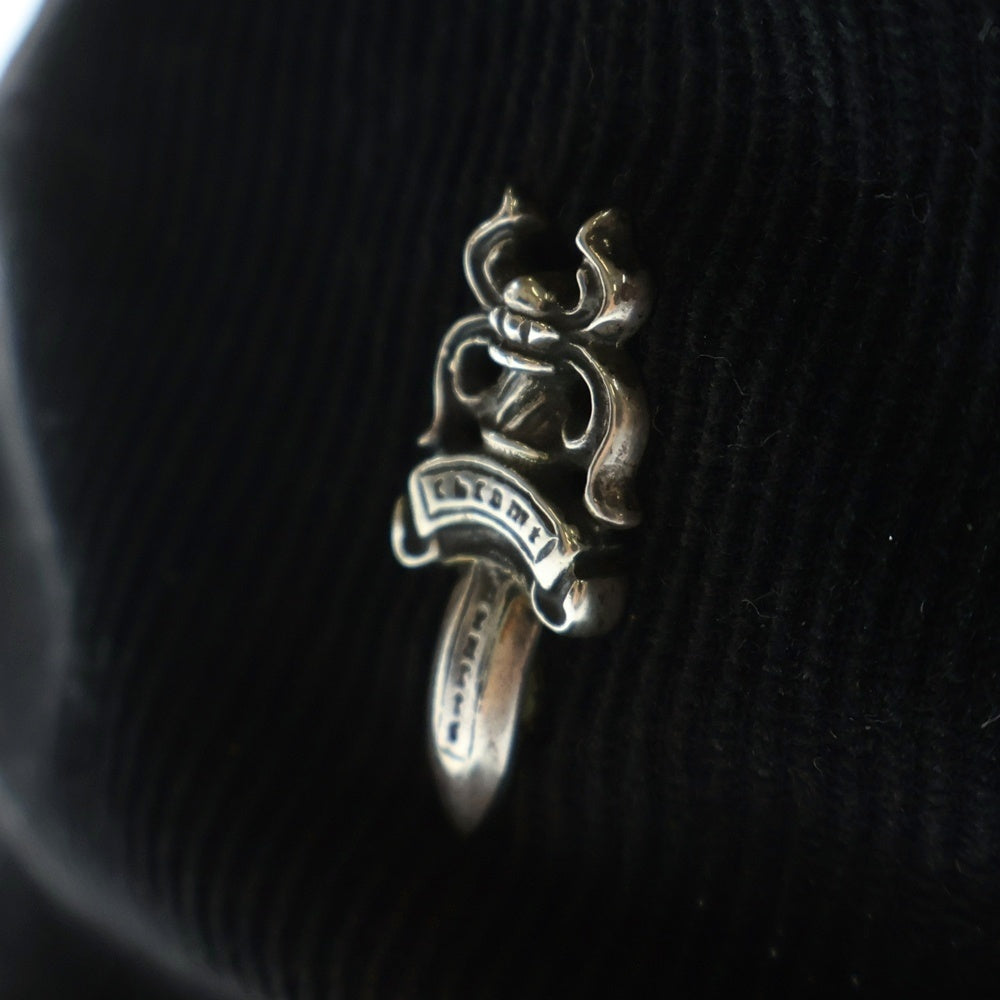 CHROME HEARTS(クロムハーツ) TRUCKER CAP SLOUCHY 5 DAGGER 5ダガー/スクロールラベル装飾 コーデュロイトラッカーキャップ 帽子 ブラック