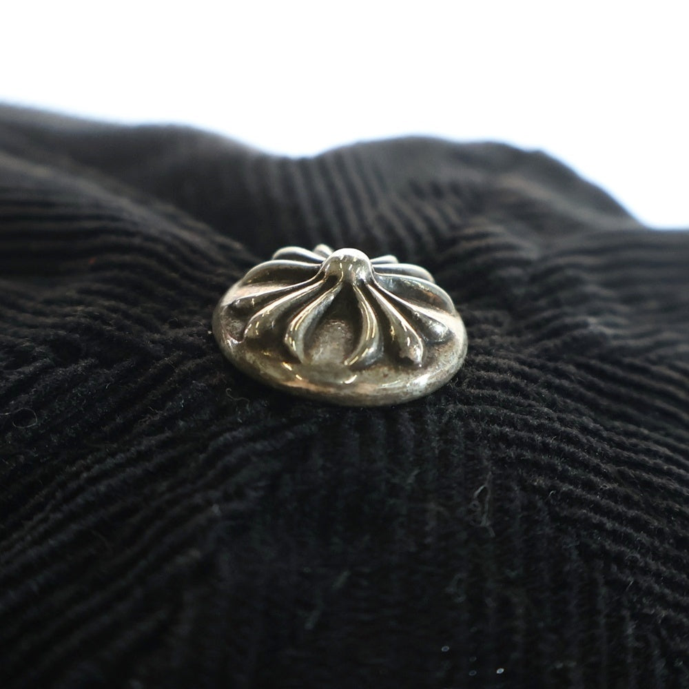 CHROME HEARTS(クロムハーツ) TRUCKER CAP SLOUCHY 5 DAGGER 5ダガー/スクロールラベル装飾 コーデュロイトラッカーキャップ 帽子 ブラック