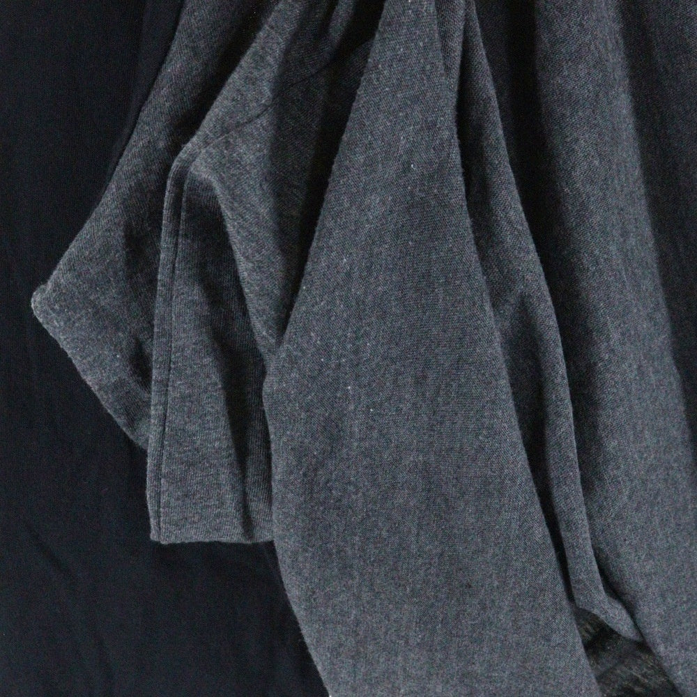 CHROME HEARTS(クロムハーツ) オールド CHパッチ/スクロールラベル装飾 ラグラン 七分丈Tシャツ カットソー グレー/ブラック