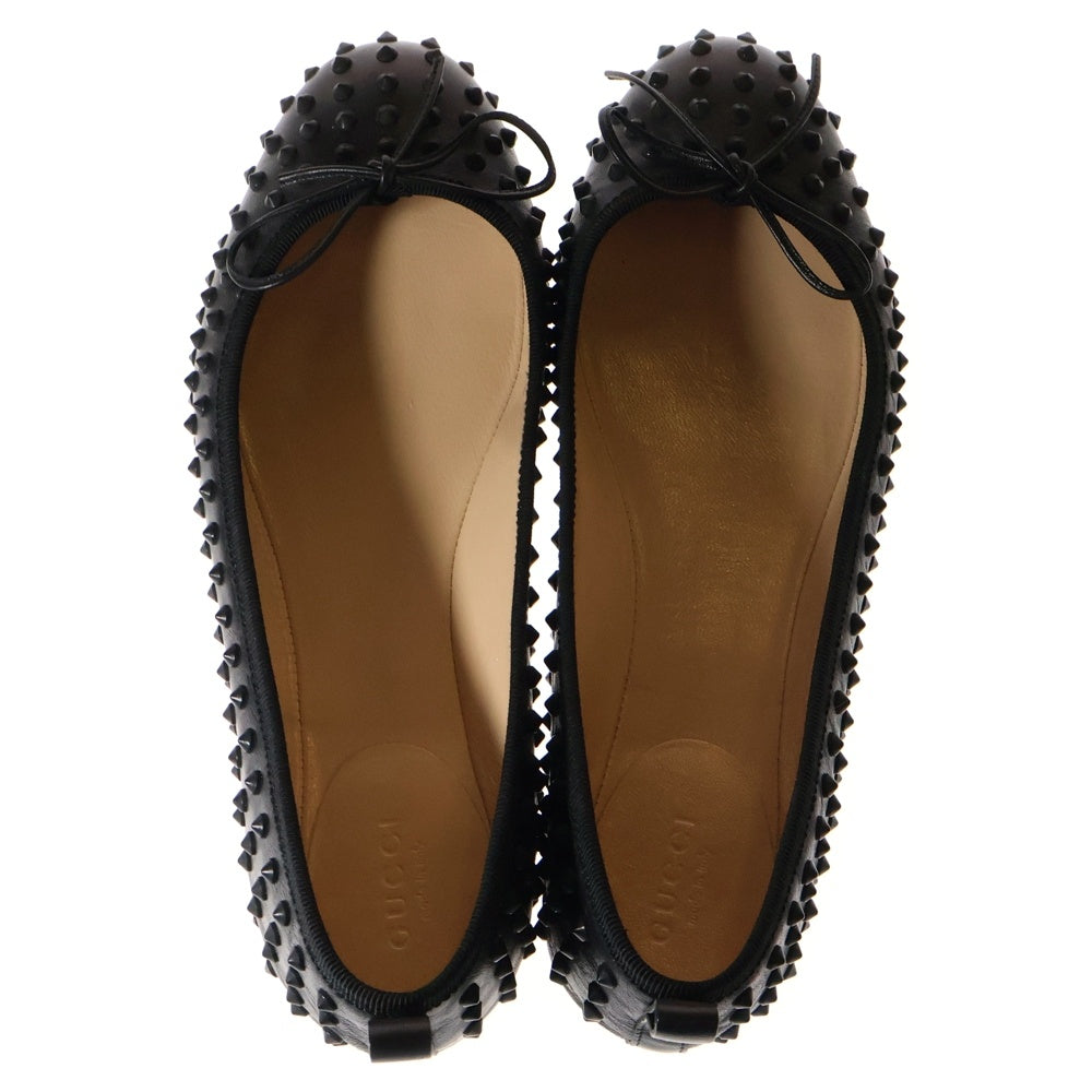 GUCCI(グッチ) スタッズ フラットシューズ ブラック 363592