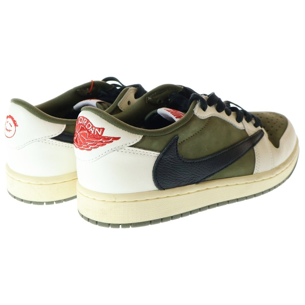 NIKE(ナイキ) ×TRAVIS SCOTT AIR JORDAN 1 LOW OG REVERSE OLIVE DM7866-200 トラヴィススコット エアジョーダン 1 リバース オリーブ ローカットスニーカー US8/26cm