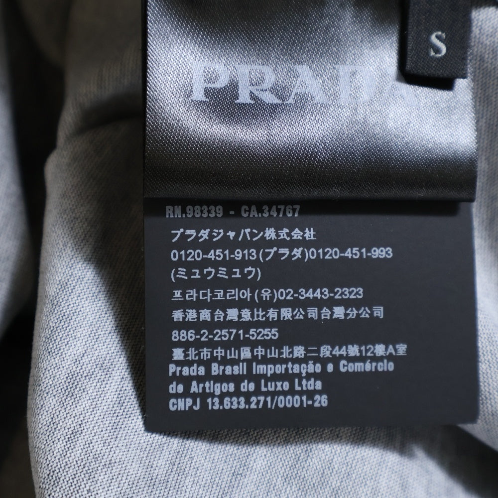 PRADA(プラダ) ヘリコプター ロゴプリント 半袖Tシャツ カットソー ブラック UJN317 S162 1T6K