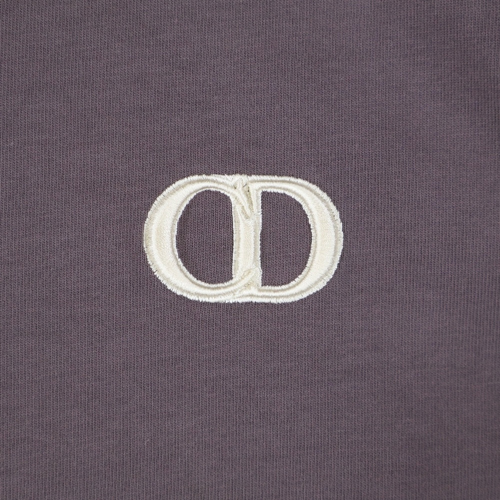 Christian Dior(クリスチャンディオール) CD ICON CDアイコン ロゴ刺繍 クルーネック 半袖Tシャツ カットソー ブラウン 943J605A0554