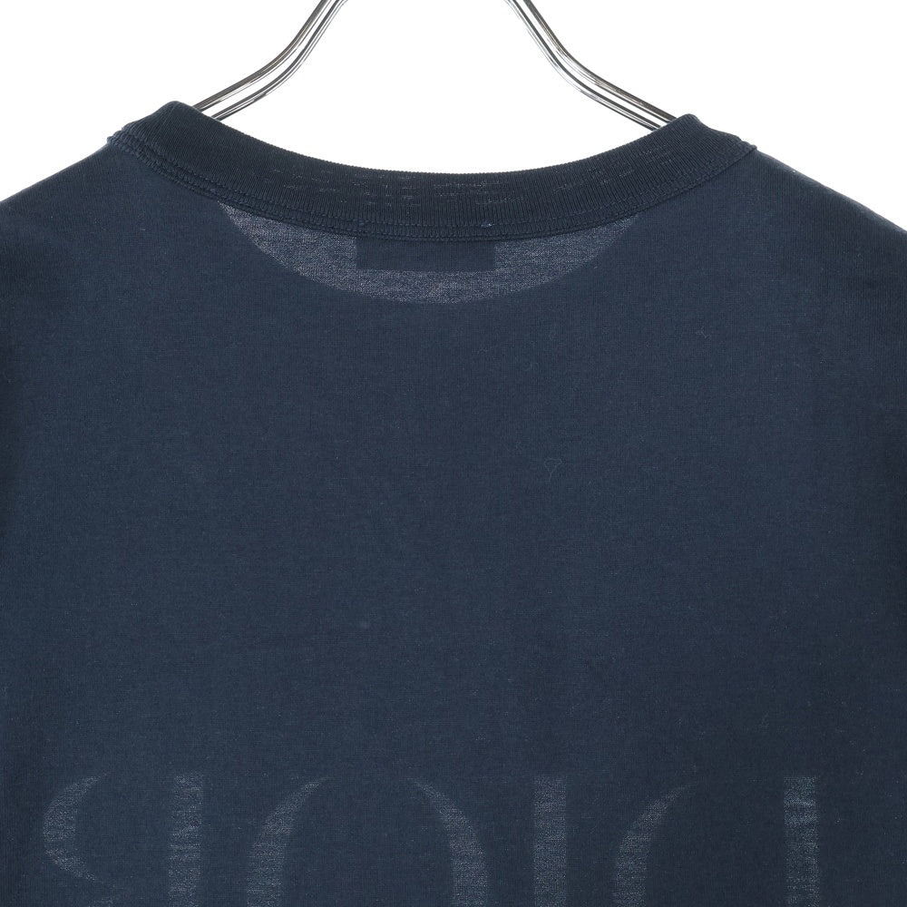 Christian Dior(クリスチャンディオール) 21SS LOGO TEE ロゴ刺繍クルーネック半袖Tシャツ 半袖カットソー ネイビー 183J685A0677