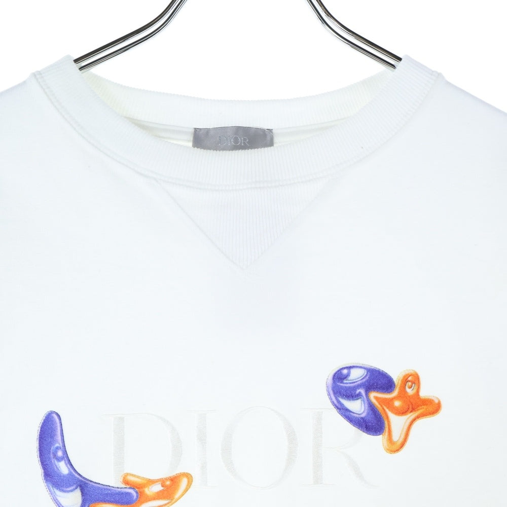 Christian Dior(クリスチャンディオール) 21SS ×Kenny Scharf Oversized Tee ケニーシャーフ ロゴ刺繍 オーバーサイズ クルーネック半袖Tシャツカットソー ホワイト 193J685D0554