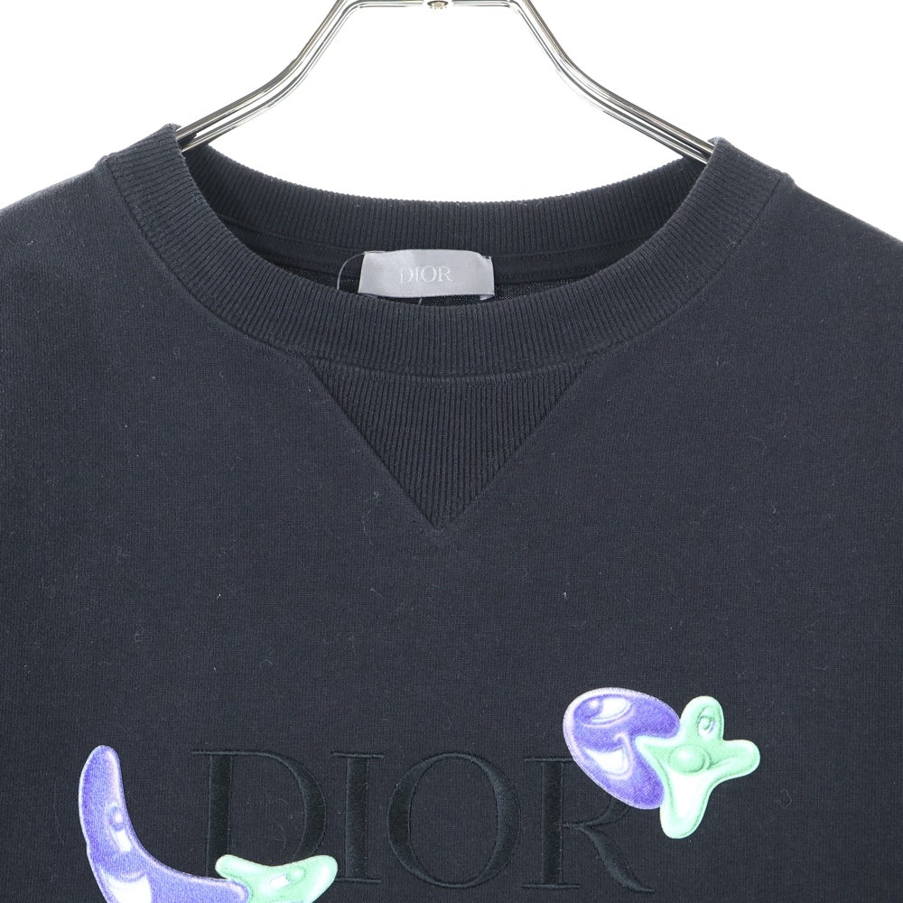 Christian Dior(クリスチャンディオール) 21SS ×Kenny Scharf Oversized Tee ケニーシャーフ ロゴ刺繍 オーバーサイズ クルーネック半袖Tシャツカットソー ブラック 193J685D0554